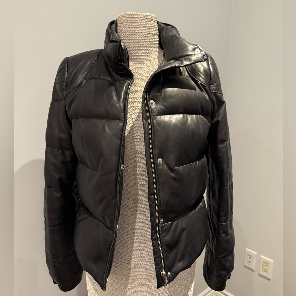 Torn by Ronny Kobo Black Puffer Jacket